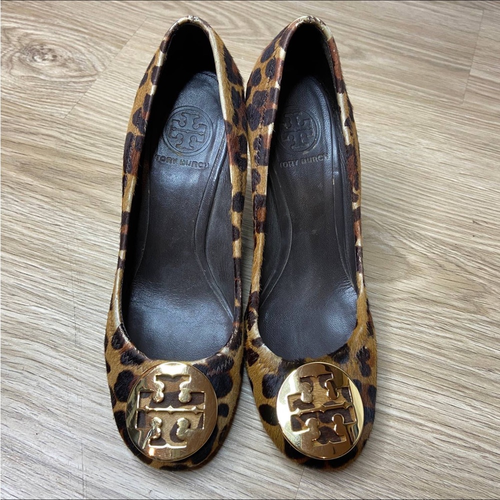 Tory Burch, leopard print wedges.